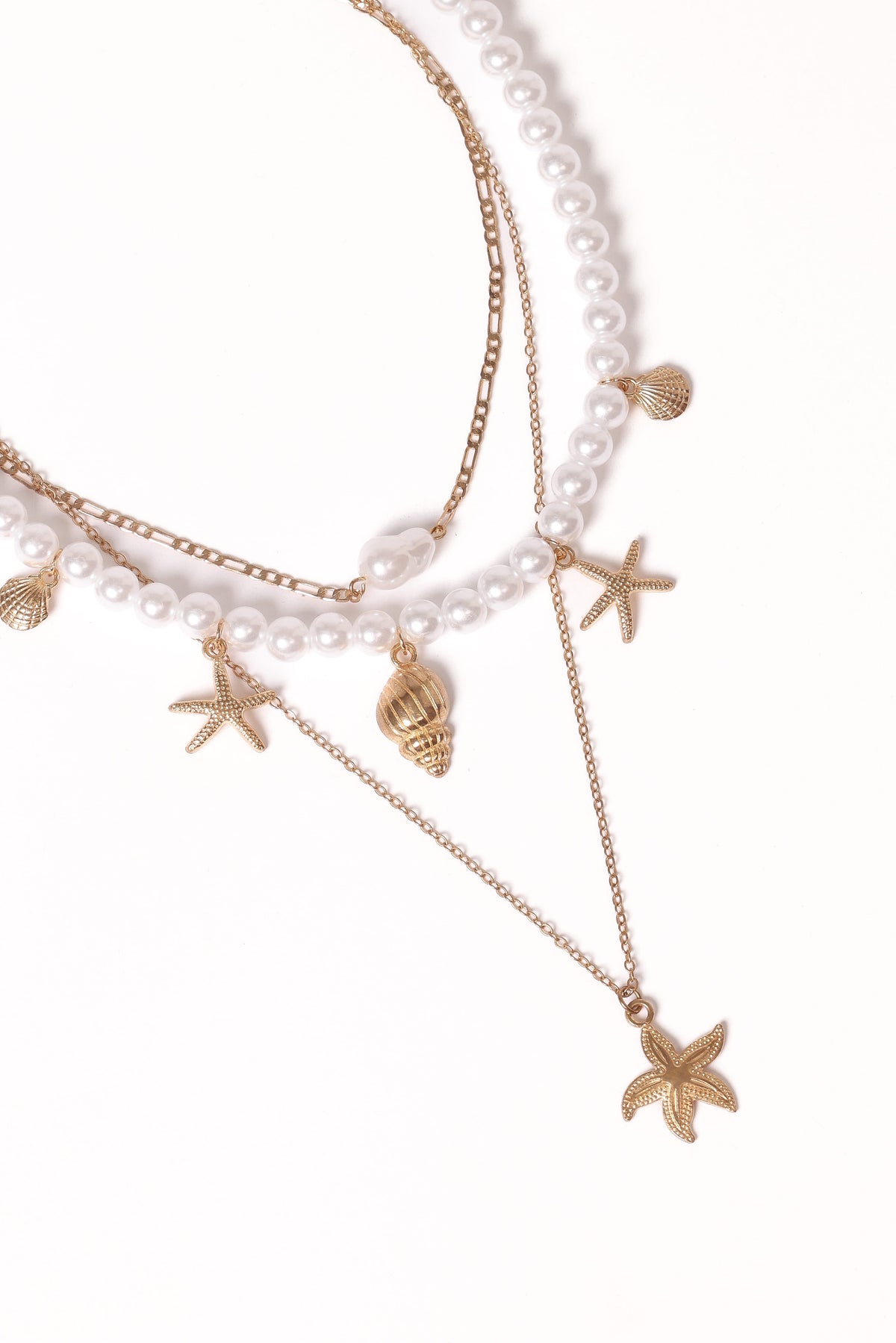 Riviera Necklace - Gold/Pearl
