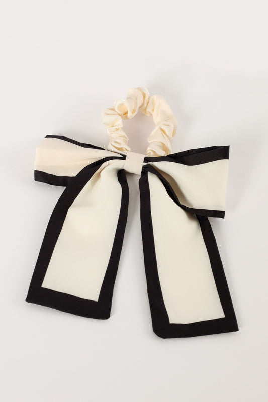 Rory Contrast Hair Tie - Cream Black