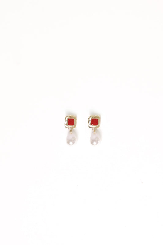 Rosalind Earrings - Gold/Pearl