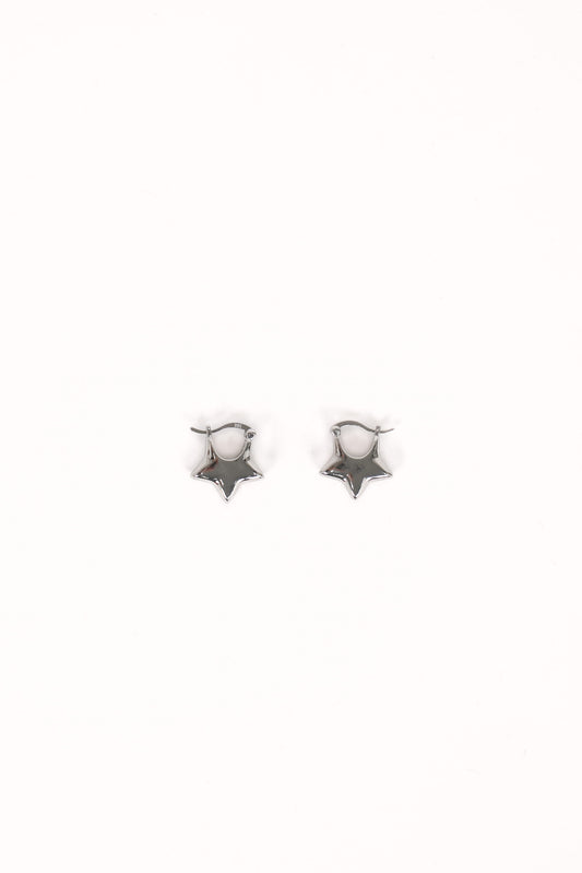 Scarlet Star Earrings - Silver