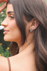 Shanice Heart Earrings - Silver