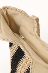 Sherrie Tote Bag - Beige/Black
