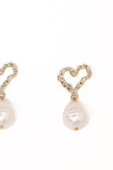 Solana Earrings - Gold Pearl