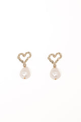 Solana Earrings - Gold Pearl