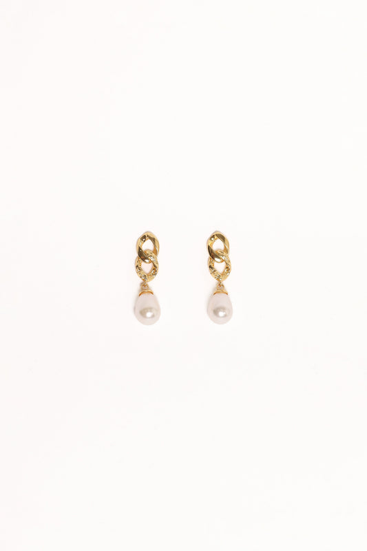 Tallulah Earrings - Gold/Pearl