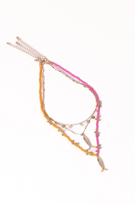 Tatiana Necklace - Gold/Multi