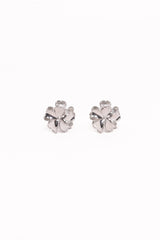 Tiffany 2 Pack Flower Hair Clips - Silver