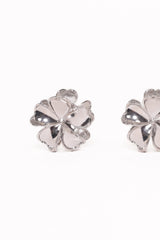 Tiffany 2 Pack Flower Hair Clips - Silver