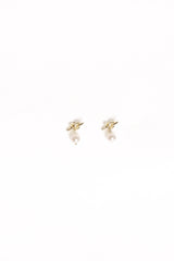 Valentina Knot Earrings - Gold/Pearl