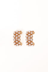 Ziva Earrings - Gold Pearl