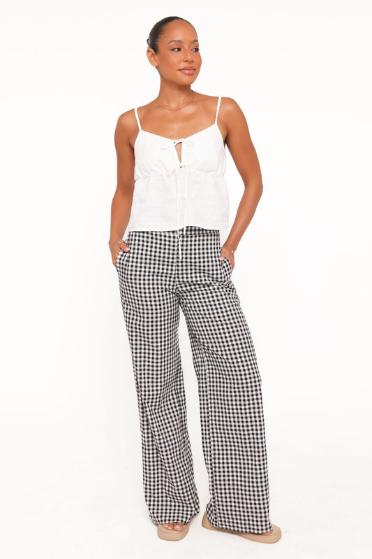 Abbott Pants - Black Gingham