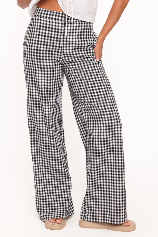 Abbott Pants - Black Gingham