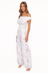 Adams Fitted Pant - Purple Floral