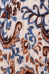 Aoife Pleated Midi Skirt - Ivory Brown Blue