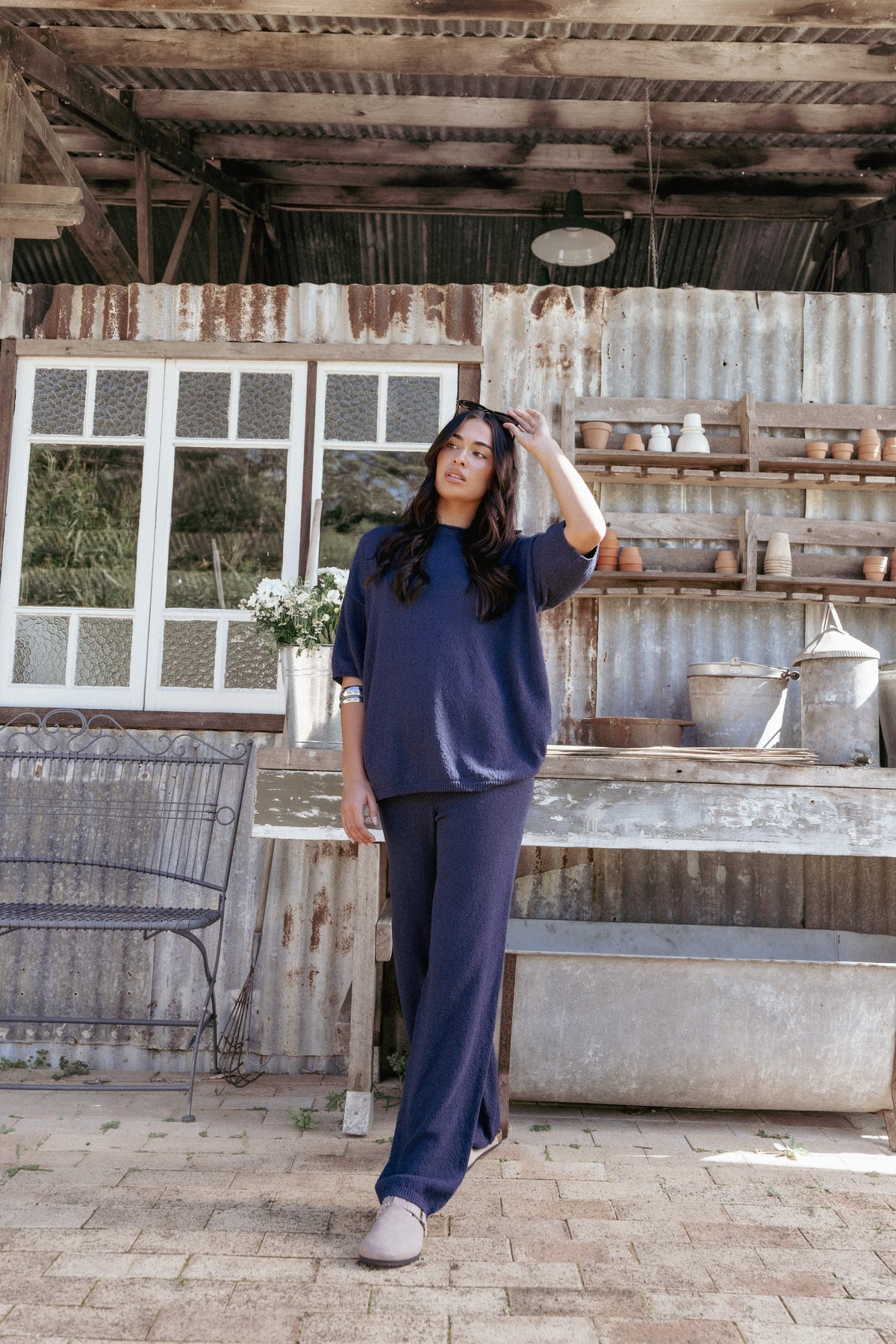 Ashby Knit Pant - Navy