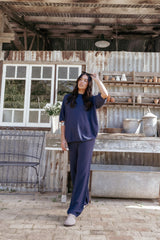 Ashby Knit Pant - Navy