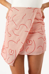 Avery Mini Skirt - Pink Swirl