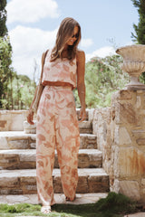 Brayden Wide Leg Linen Pant - Pink Floral