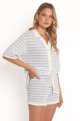 Cherie Knit Short - Cream Sky Blue