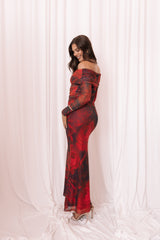 Cici Maxi Skirt - Rose Print