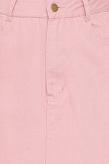 Dana Denim Midi Skirt - Dusty Pink
