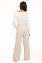 Dean Linen Pants - Beige