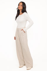 Dean Linen Pants - Beige