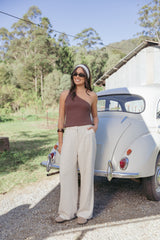Dean Linen Pants - Beige