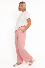 Dean Linen Pants - Light Pink