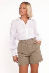 Denise Tailored Shorts - Taupe