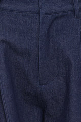 Elinor Cuffed Denim Pant - Dark Wash