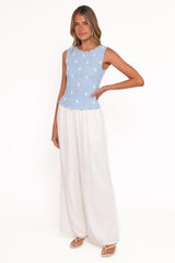 Elowen Wide Leg Pants - White