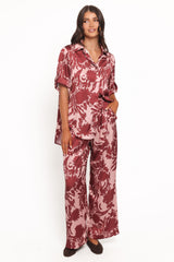Elysia Pants - Pink Burgundy