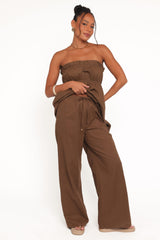 Ember Cotton Pants - Brown