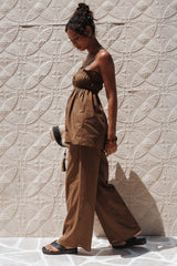 Ember Cotton Pants - Brown