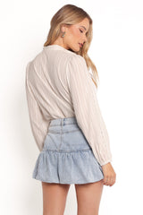 Fomi Denim Bubble Skirt - Medium Denim