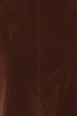 Halina Velvet Midi Skirt - Chocolate