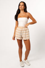 Jemmy Shorts - Beige Check