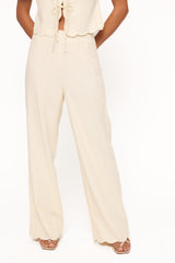 Jensen Scallop Hem Pant - Butter Yellow