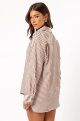 Kennie Shorts - Brown Stripe