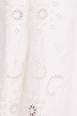 Kye Midi Skirt - White Broderie