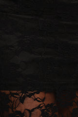 Laken Sheer Lace Maxi Skirt - Black