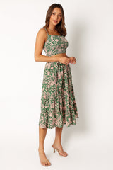Lani Midi Skirt - Green