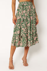 Lani Midi Skirt - Green