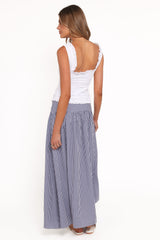 Laurita Maxi Skirt - Navy Gingham