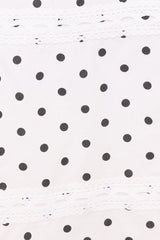 Lucia Tiered Midi Skirt - White Polka Dot