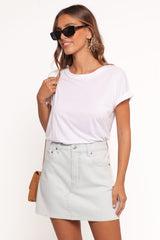 Malibu Mini Skirt - Blue Bell Stripe