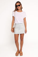 Malibu Mini Skirt - Blue Bell Stripe