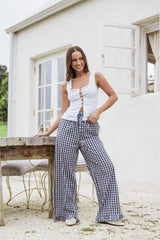 Marina Pant - Black Gingham