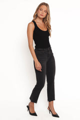 Marlow Mid Rise Crop Flare Jeans - Psych